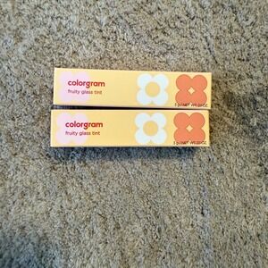 Colorgram Fruity Glass Tint 05 Sweet Persimmon K-Beauty Lip Stain 2 Pack New